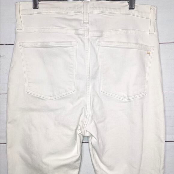 Madewell 10" High-Rise Skinny Jeans Pure White Women's Size 31 Style #AJ233 - Picture 8 of 13